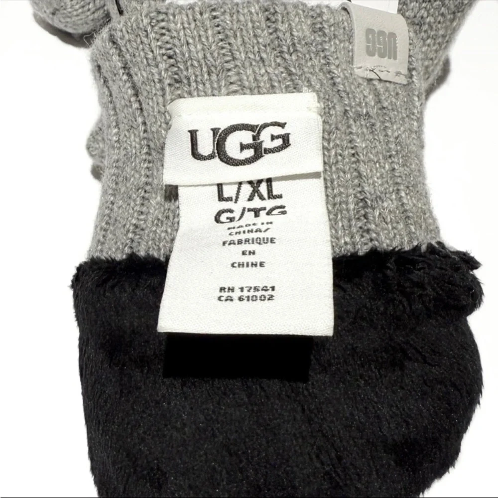 UGG Gray Knit Wool Blend Gloves NWT